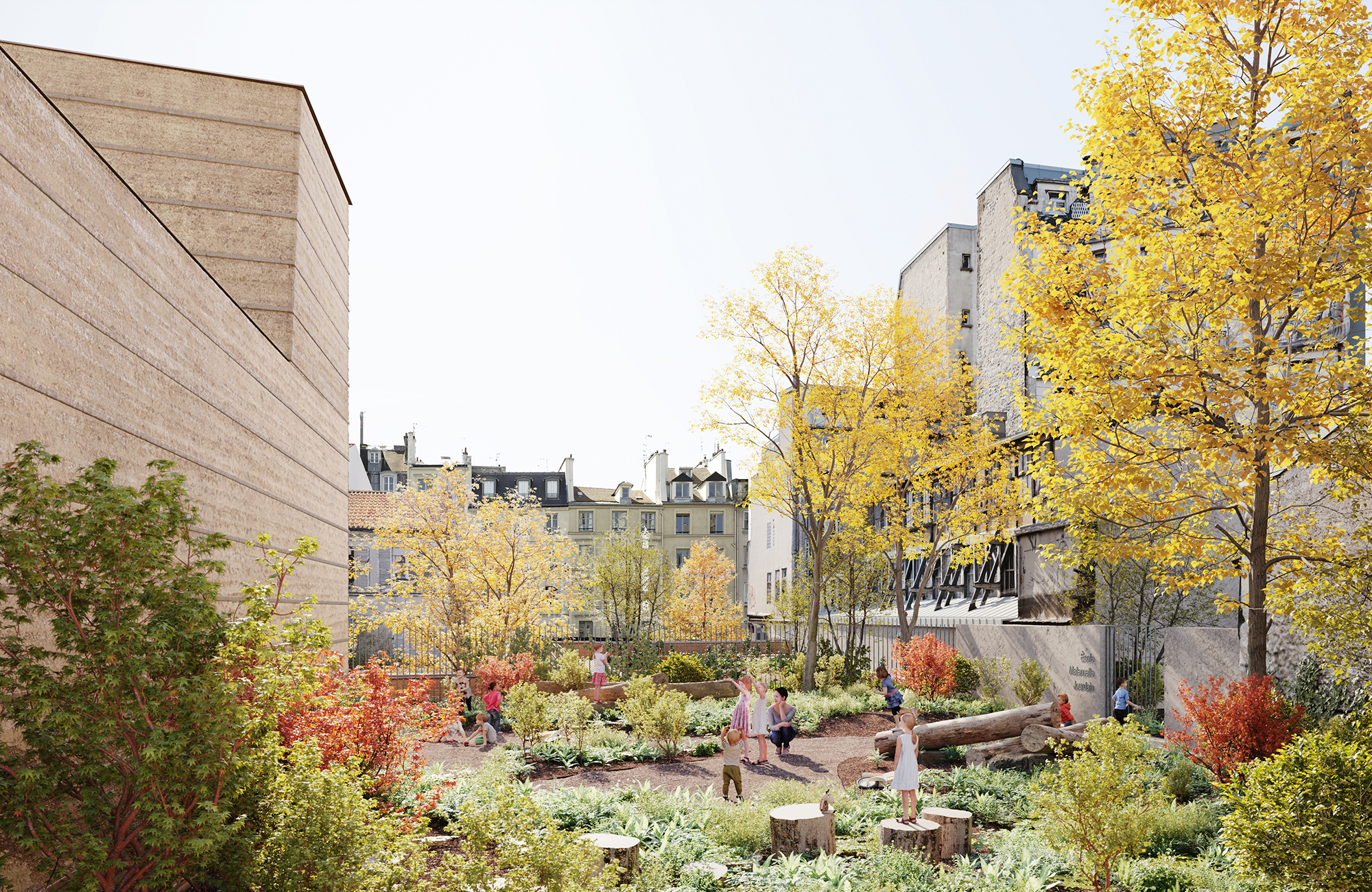 Construction of a cultural centre, rue des Rigoles construction-equipement-culturel-rue-rigoles-paris-03