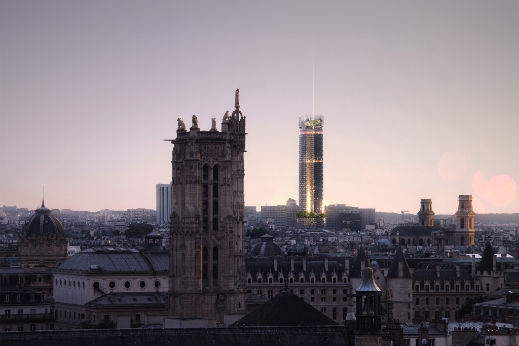 Metamorphosis of the Montparnasse Tower, Nouvelle AOM metamorphose-tour-montparnasse-chapeau4