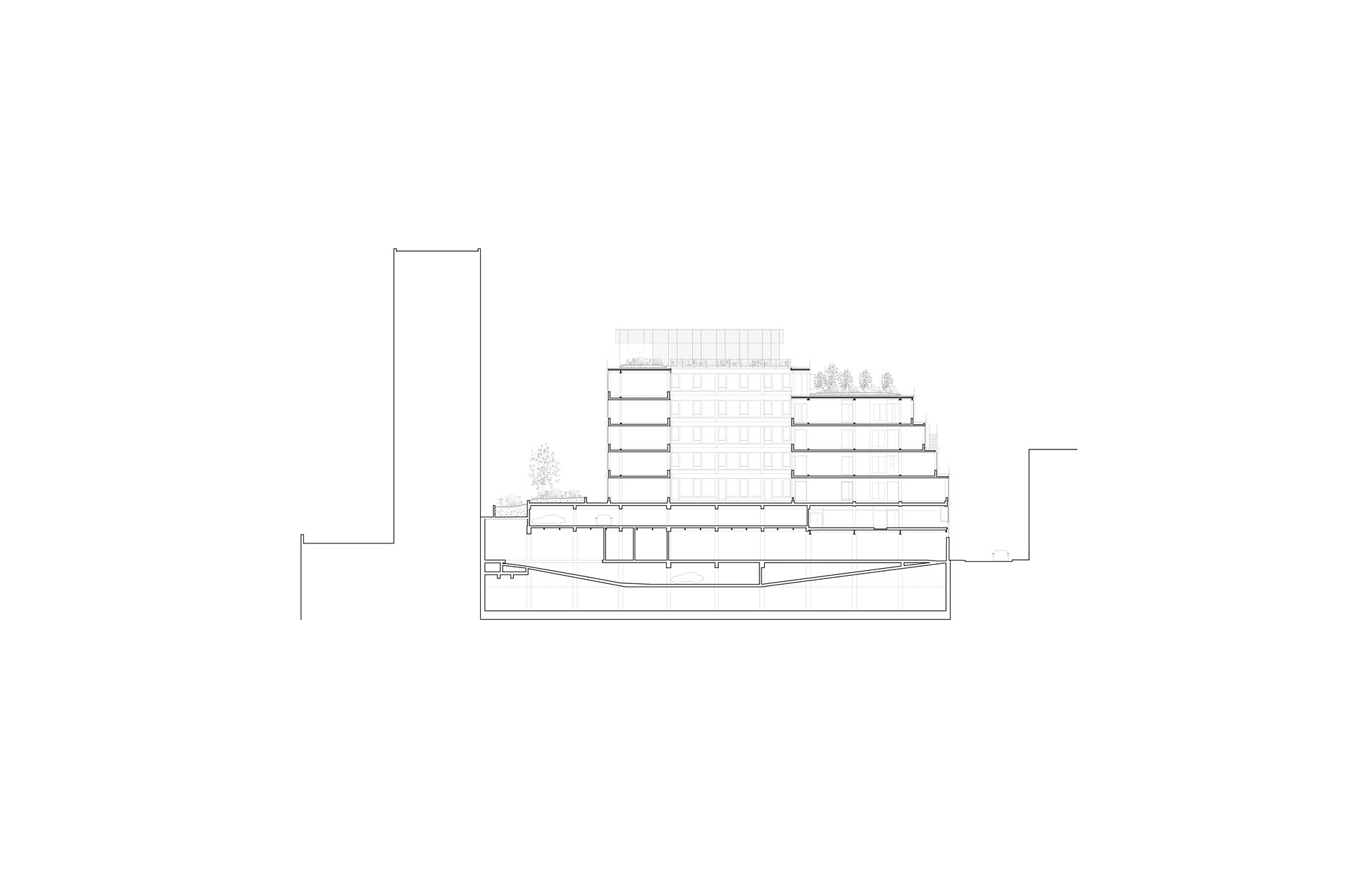 Ensemble mixte avec surélévation en bois, rue des Poissonniers projet-mixte-bois-poissonniers-71