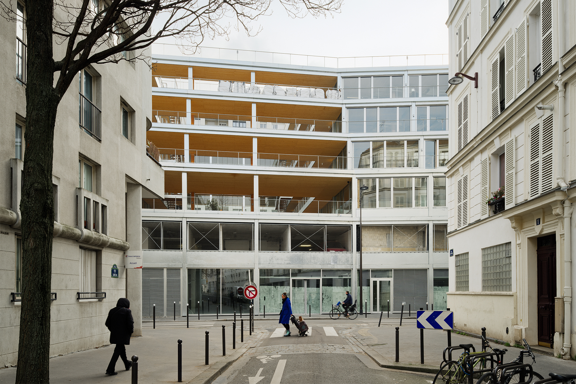 Ensemble mixte avec surélévation en bois, rue des Poissonniers projet-mixte-bois-poissonniers-vignette4