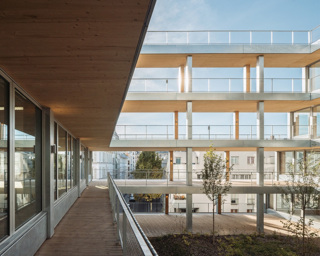 Mixed-use project with timber-frame extension, rue des Poissonniers projet-mixte-bois-poissonniers-84