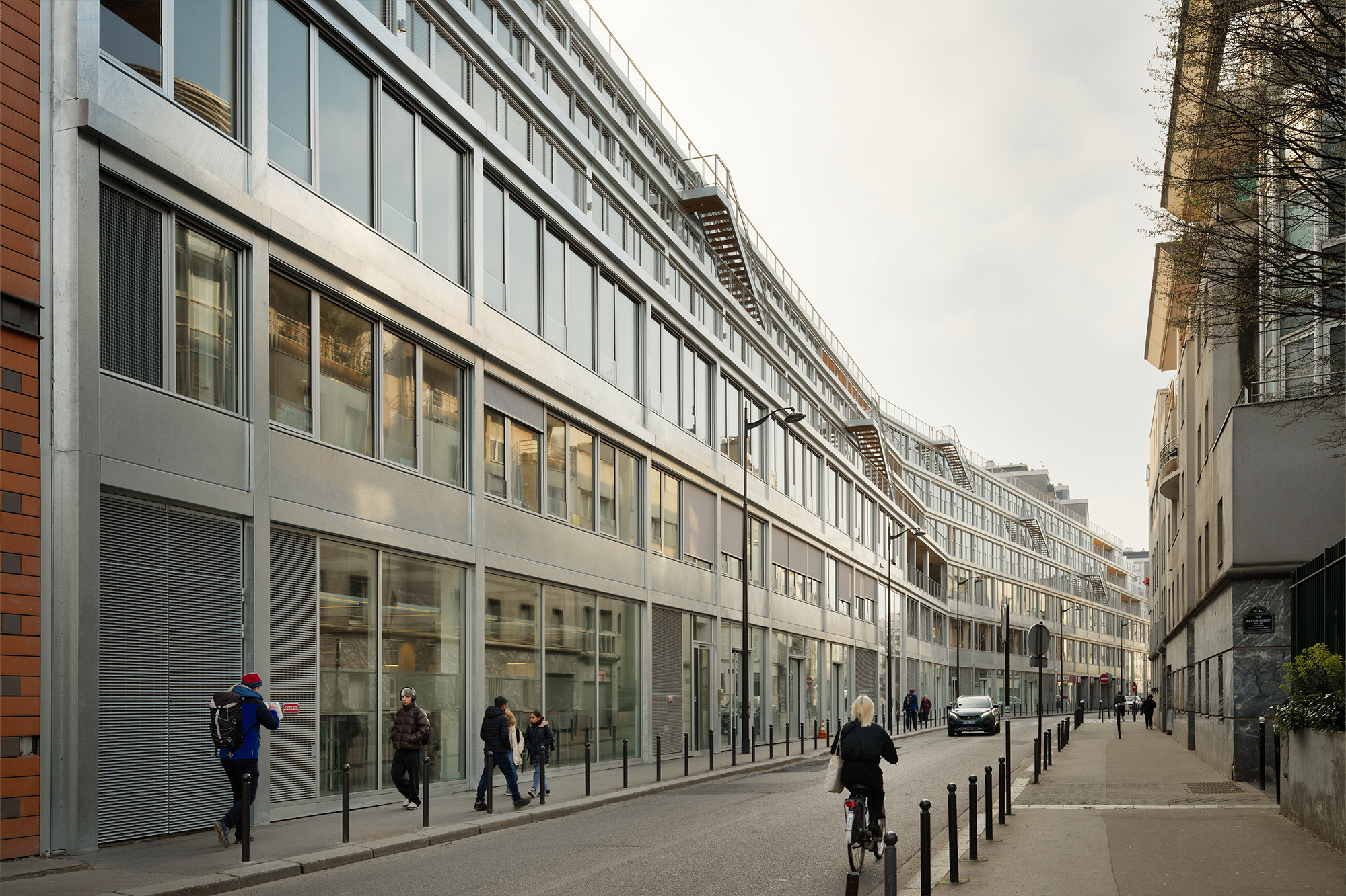 Ensemble mixte avec surélévation en bois, rue des Poissonniers projet-mixte-bois-poissonniers-42