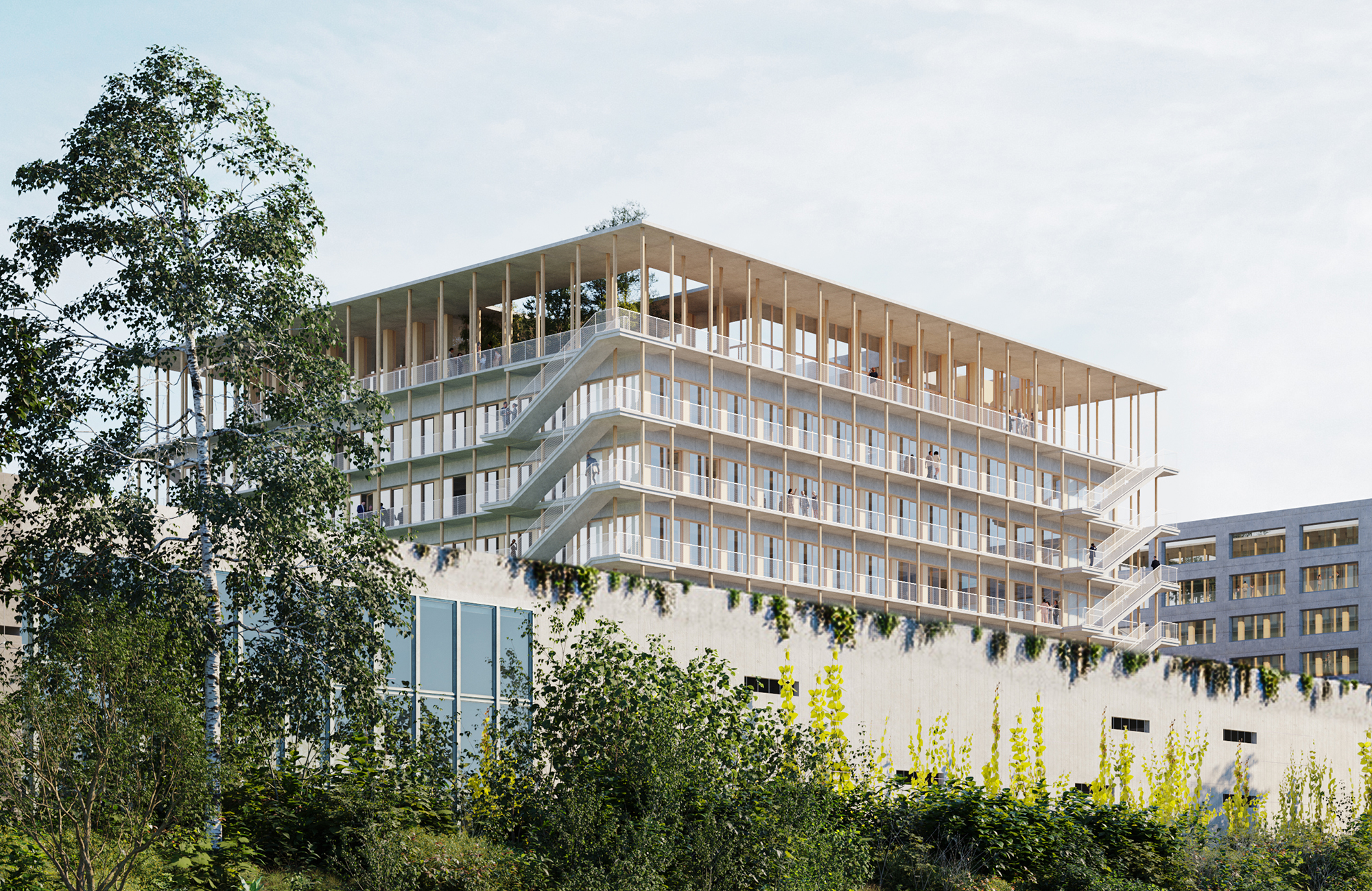 Passive offices and silo car park bureaux-parking-silo-saint-jacques-lande-000