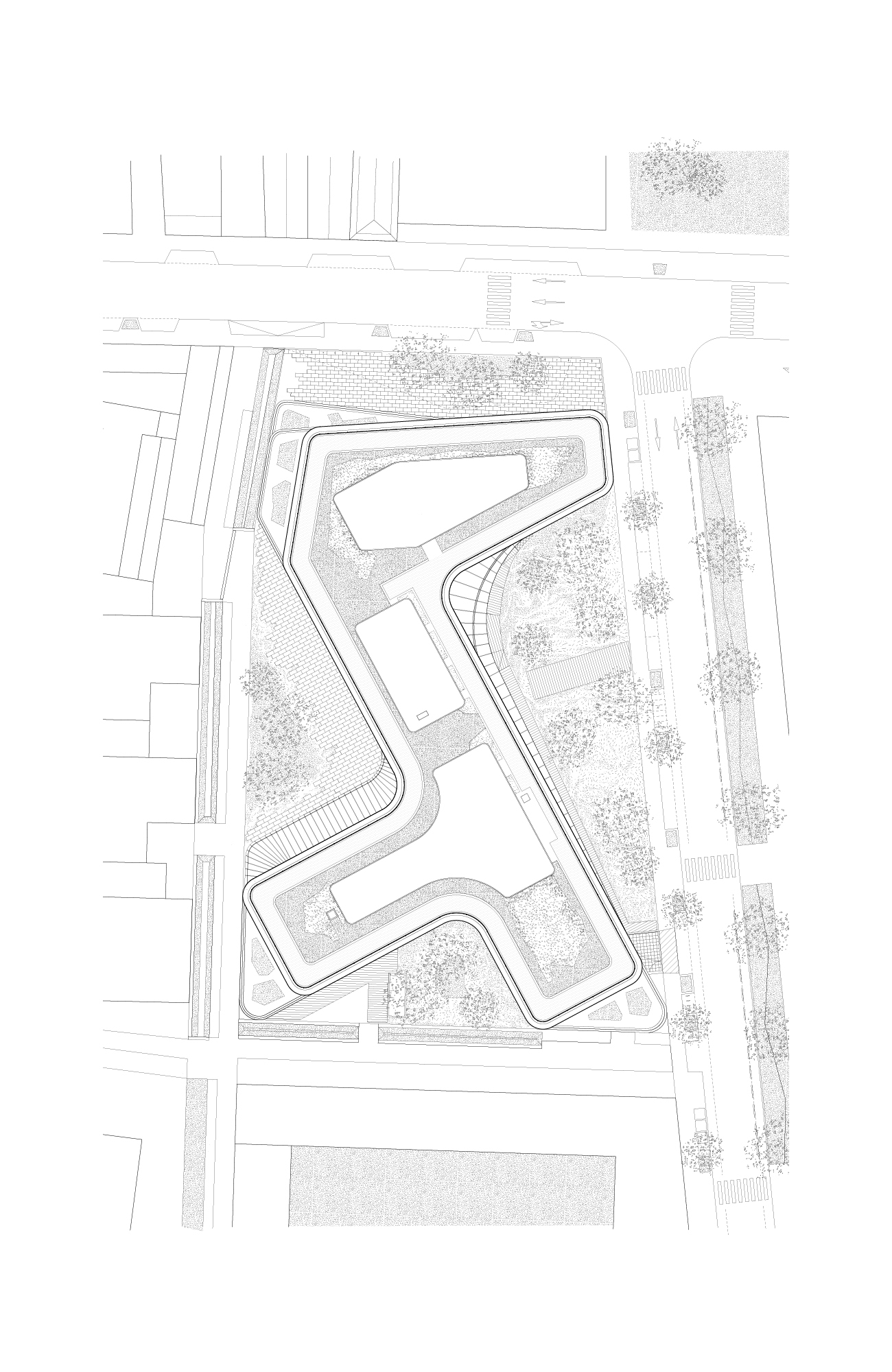 Offices in structural wood, Montjoie district bureaux-montjoie-saint-denis-30