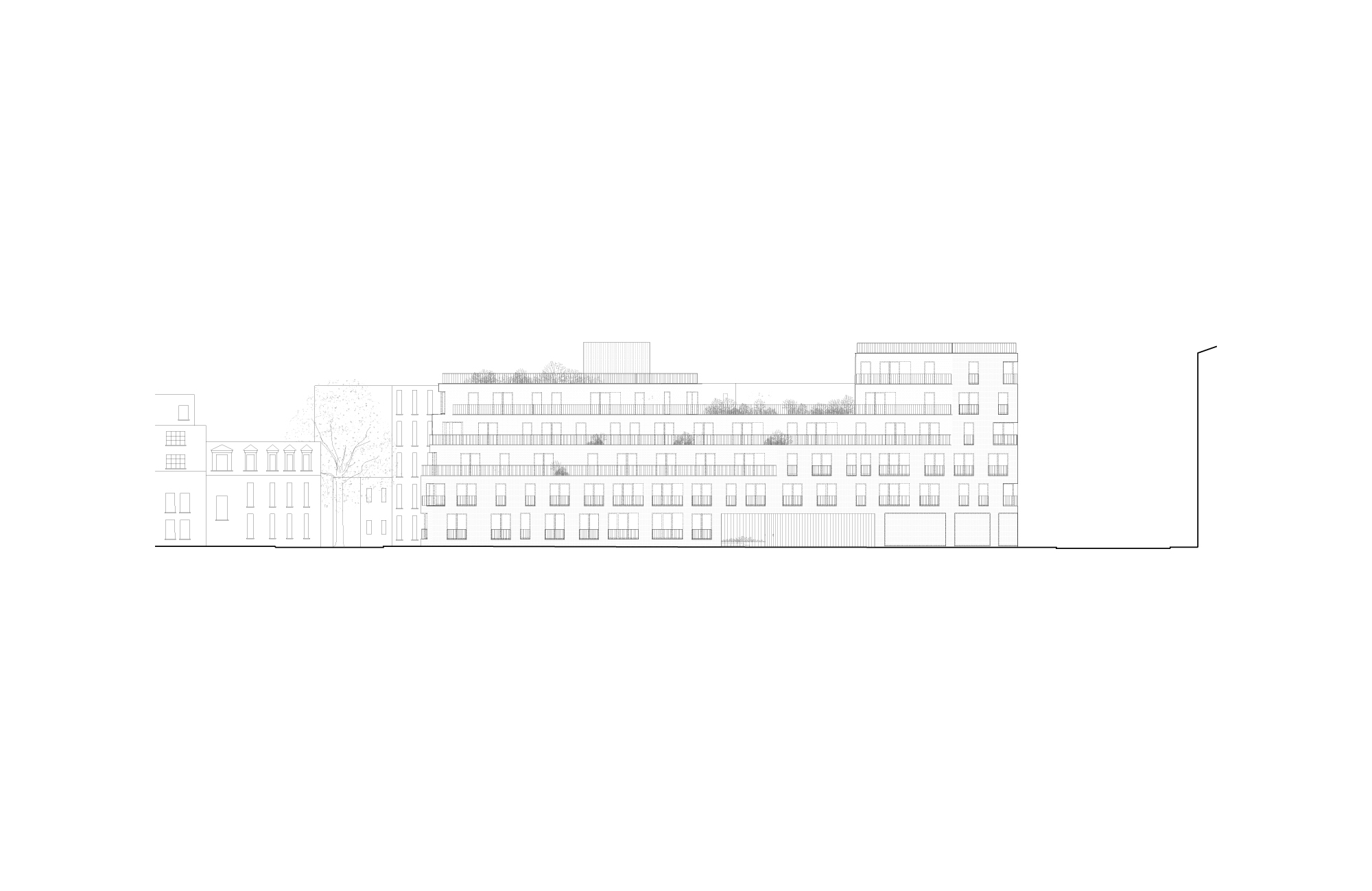 Housing and shops, rue Gabriel Péri | ChartierDalix | Architecture ...