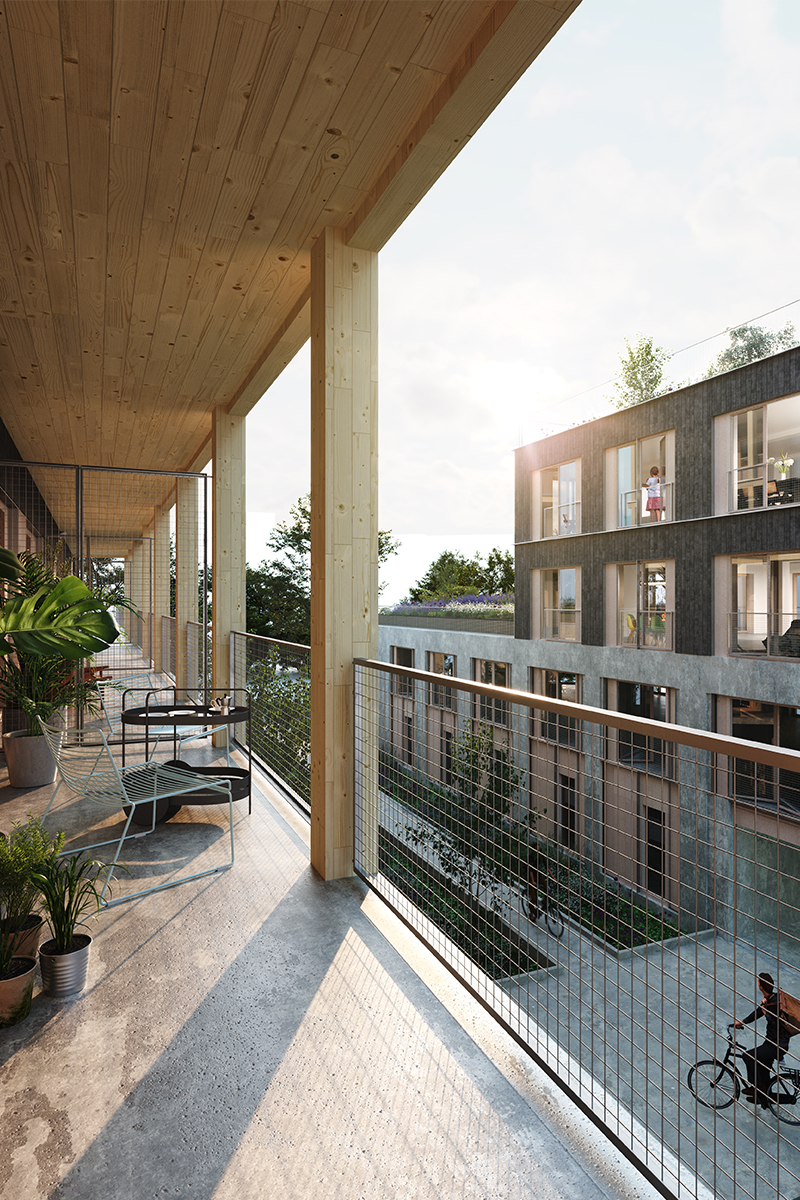 Logements en lanières, quartier des Groues logements-traversants-quartier-groues-nanterre-03