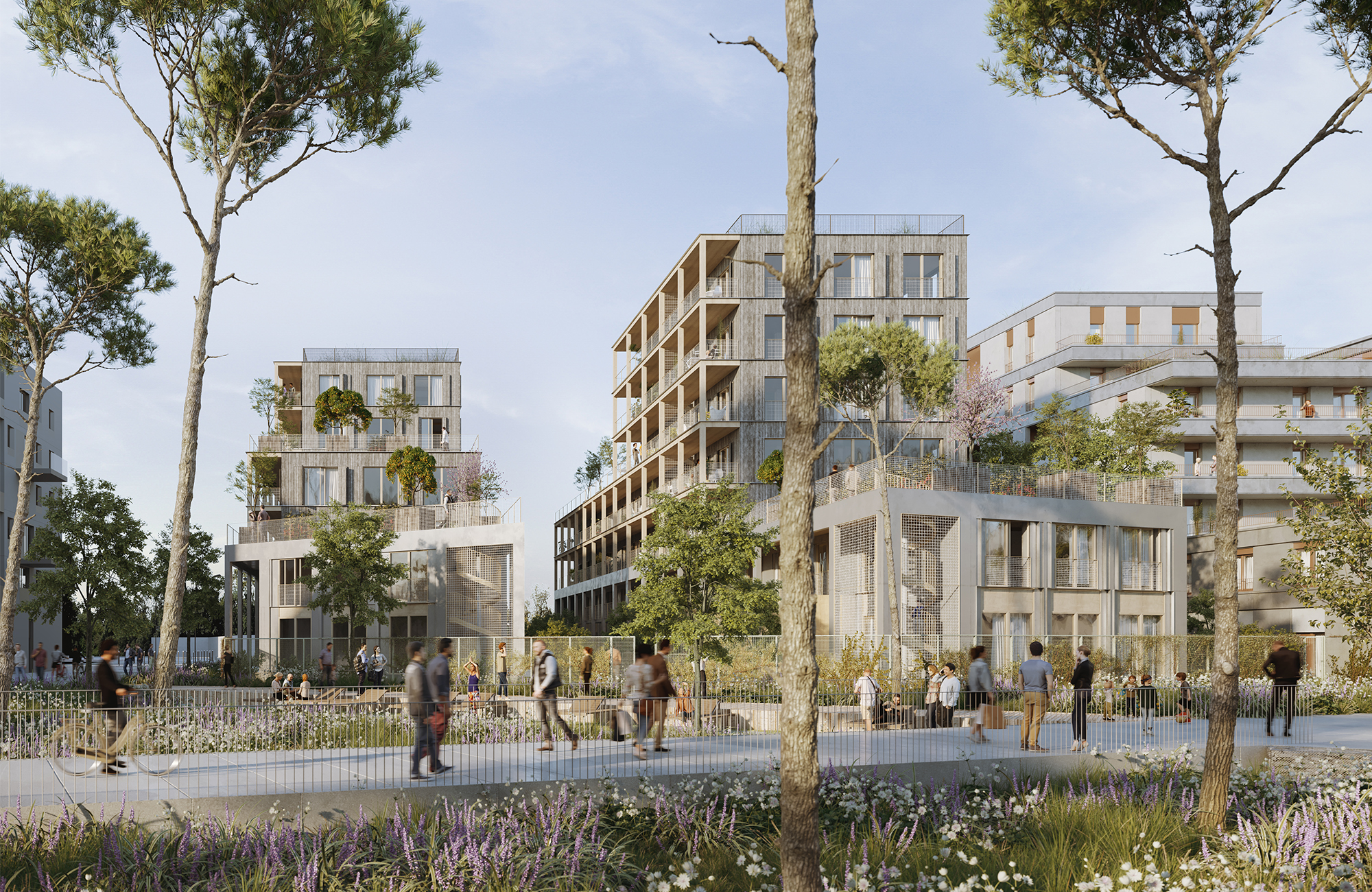 Logements en lanières, quartier des Groues logements-traversants-quartier-groues-nanterre-01