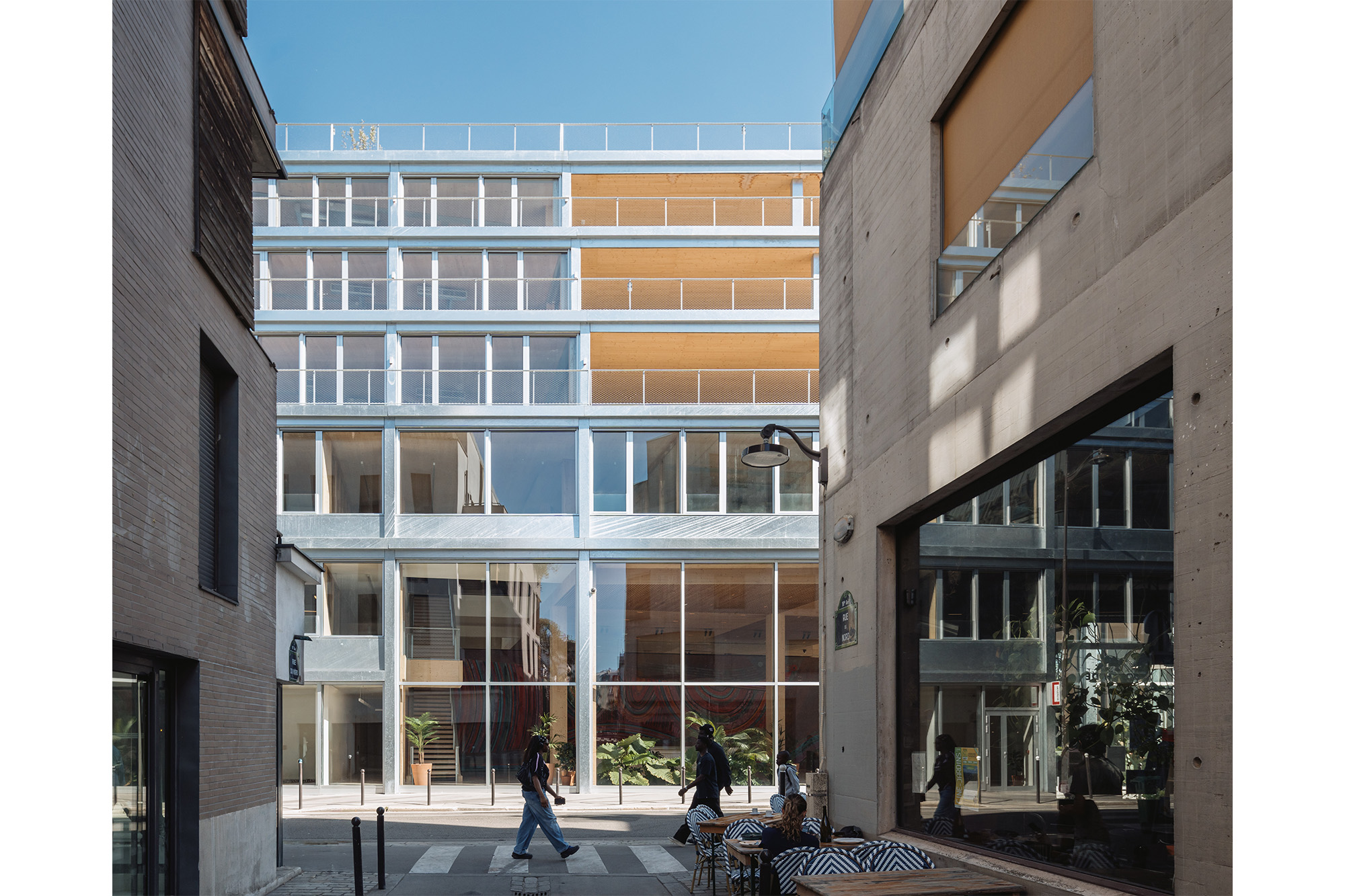 Mixed-use project with timber-frame extension, rue des Poissonniers projet-mixte-bois-poissonniers-75