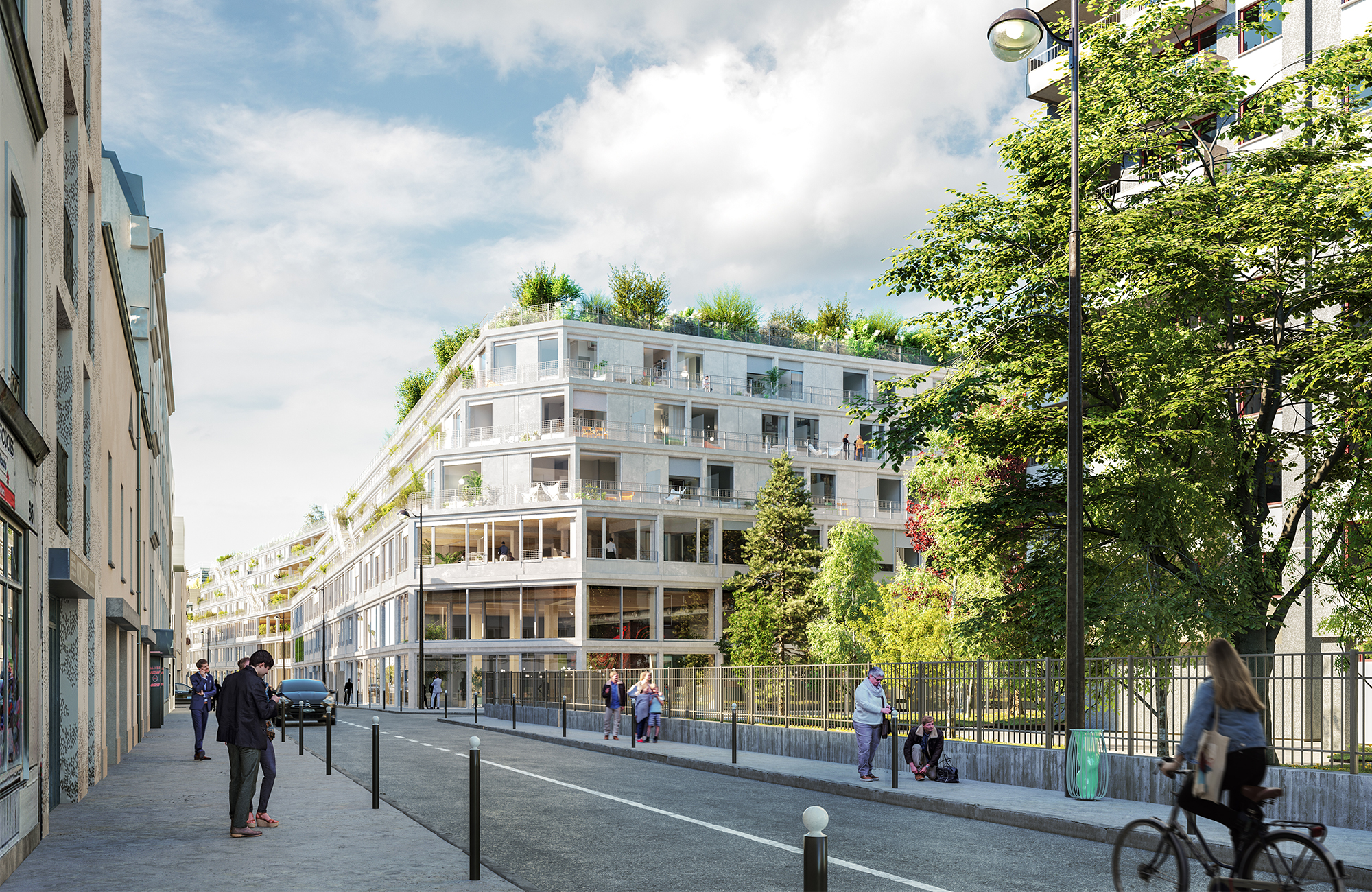 Projet mixte en bois, rue des Poissonniers projet-mixte-bois-poissonniers-01