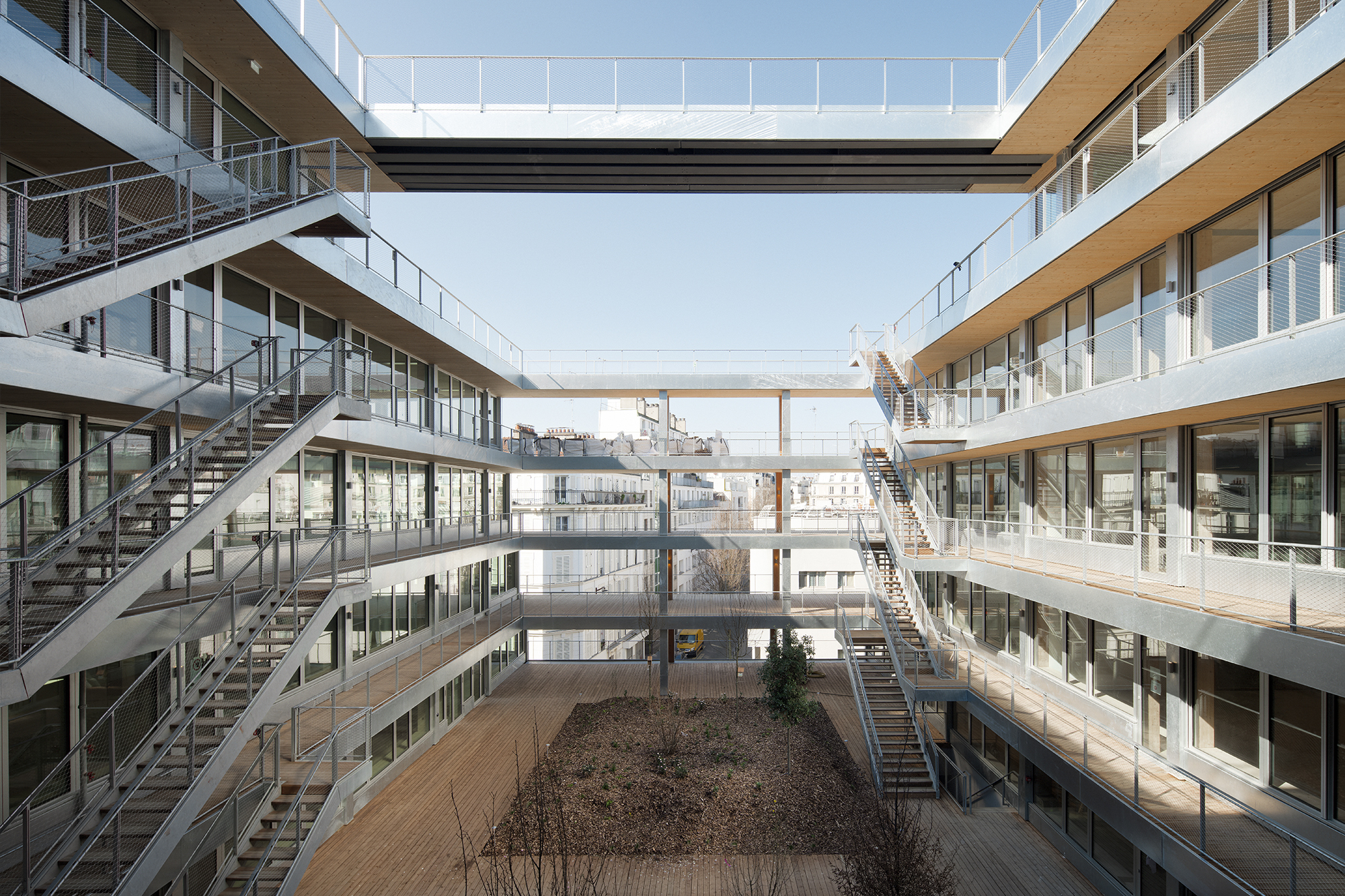 Mixed-use project with timber-frame extension, rue des Poissonniers projet-mixte-bois-poissonniers-52