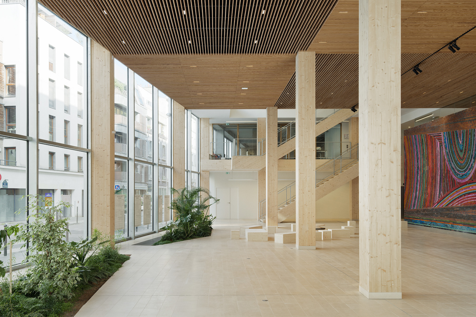 Mixed-use project with timber-frame extension, rue des Poissonniers projet-mixte-bois-poissonniers-78