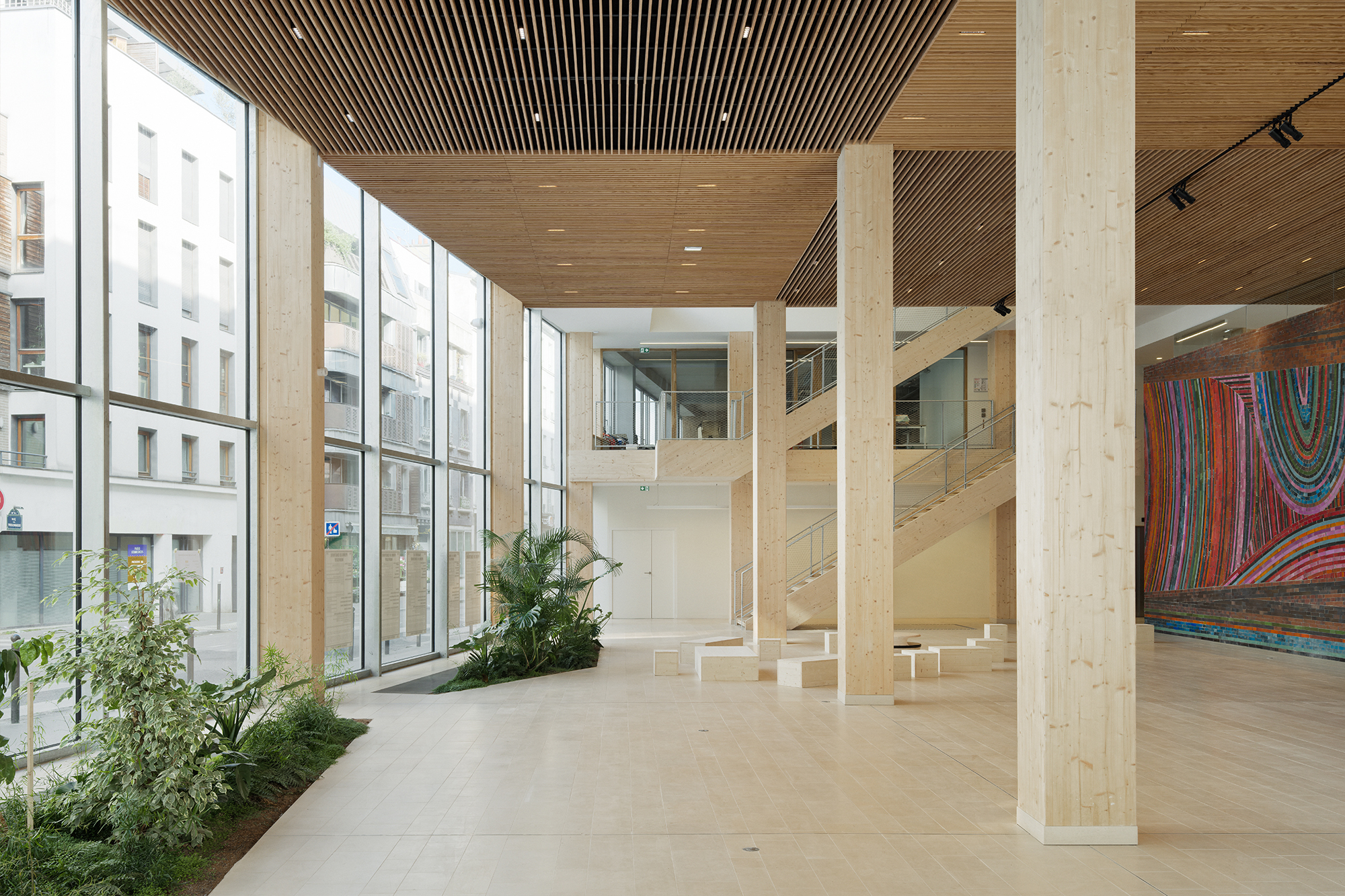 Mixed-use project with timber-frame extension, rue des Poissonniers projet-mixte-bois-poissonniers-44