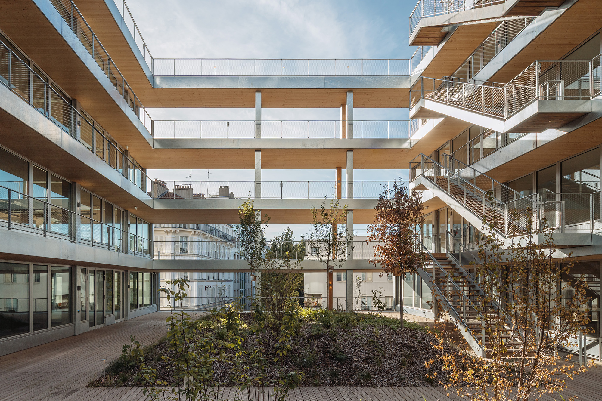 Mixed-use project with timber-frame extension, rue des Poissonniers projet-mixte-bois-poissonniers-66